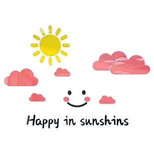 云朵儿童房间布置墙面装饰女孩公主风卧室床头画多巴胺3d立体背景