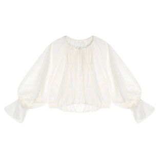 LOWRYS FARM外套女2026春季新款休闲薄款喇叭袖圆领外套491124