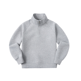 WHOOSIS（不知其名）空气层半拉链立领卫衣春秋简约百搭休闲男女