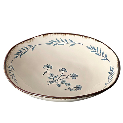 高颜值不规则窑变釉陶瓷深盘餐具