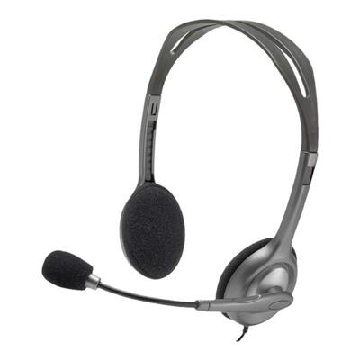 【日本直邮】logicool耳机H111r 3.5mm立体声麦克风Web会议降噪