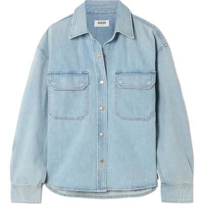 【折扣】AGOLDE 秋冬男女同款 蓝色长袖宽松牛仔外套上衣