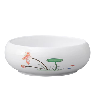 水培花盆陶瓷铜钱草睡莲水莲花盆处理清仓无孔水仙网红专用盆圆形