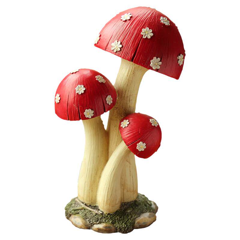 田园树脂蘑菇美式可爱风工艺品