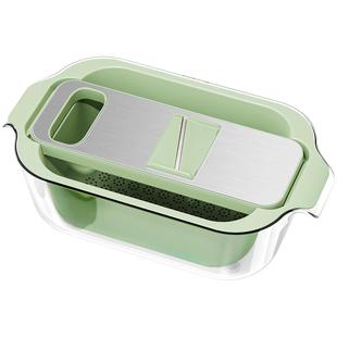 克欧克不锈钢切菜神器家用土豆切丝器多功能萝卜擦刨丝自带沥水篮