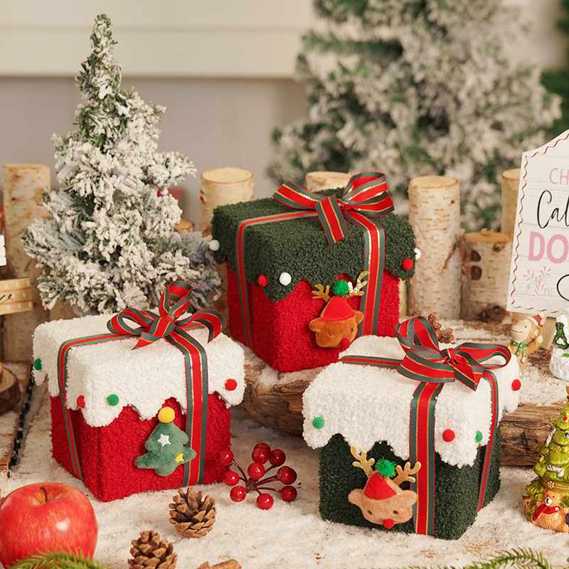 手工diy圣诞礼盒 平安夜苹果盒高档加厚加硬圣诞礼物包装盒糖果盒