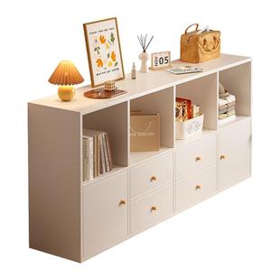 床边置物架落地墙边小窄柜床尾长条柜子带抽屉家用卧室收纳储物柜