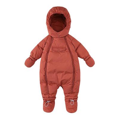 婴儿连体羽绒服红色宝宝外出服