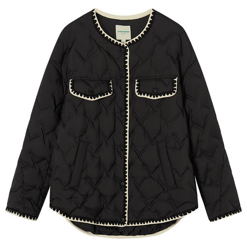 【359/件】【明星同款】EPTISON小香风羽绒服女2025冬白鸭绒外套