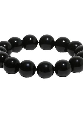 收藏级天然乌金黑曜石手链手串