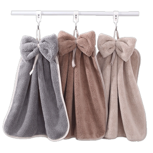 图强3条可爱挂式擦手巾韩国强吸水家用厨房毛巾卫生间挂巾手帕