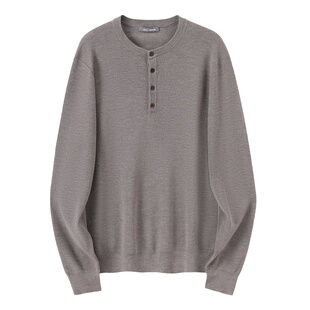 JSSD HOMME 新澳EASYCARE可机洗羊毛亨利领男士毛衣针织衫 JSW027