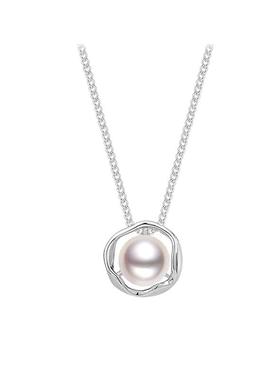 【自营】daisy beautyS925纯银法式淡水珍珠项链女几何锁骨链天然