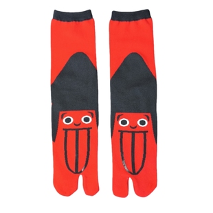 袜子铺子国风足袋日本日系高筒男士分趾袜鱼达摩狮子相扑棉木屐袜