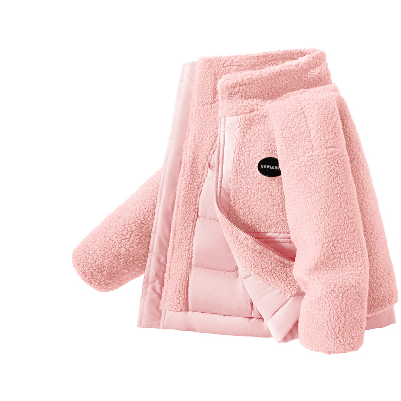 迪士尼女童羽绒服外套冬加厚女孩童装洋气毛毛衣2025新款儿童冬装