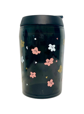 WEMUG Jazz 350ml双层防烫咖啡杯塑料吸管翻盖便携随行手杯
