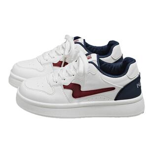 环球vibe风鞋子颜控闪电小白鞋女2026春季新款百搭学生厚底板鞋子