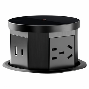 卡西尼超薄升降插座无线充电嵌入式USB排插厨房桌面岛台隐藏插排