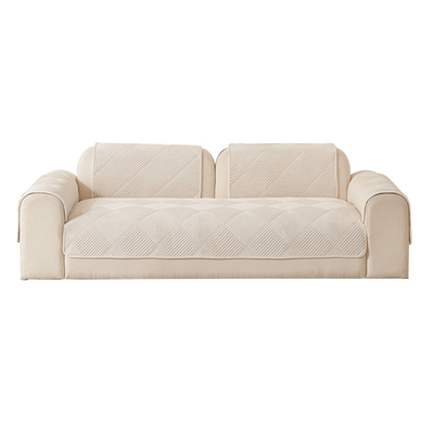 冬季加厚毛绒奶油风防滑沙发垫套