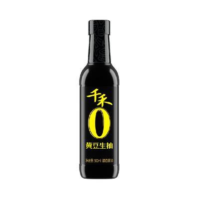 千禾酱油0添加黄豆生抽500ml炒菜凉拌炖煮厨房调料调味品酿造家用