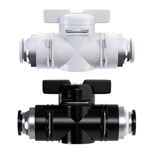 8mm气管阀门开关阀气阀气动直通手阀快速接头快插配件BUC-6/变径