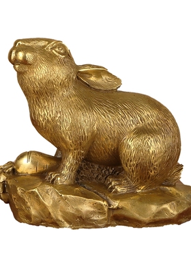 纯铜兔子摆件十二生肖兔招财兔年