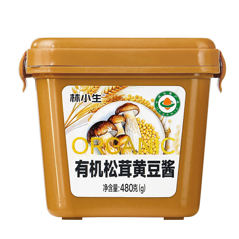林小生有机松茸黄豆酱480g无防腐