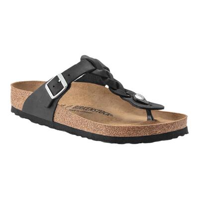 BIRKENSTOCK勃肯涂油皮夹趾拖鞋