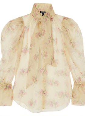 【新品】MARC JACOBS/莫杰 MJ 桑蚕丝碎花风格休闲长袖衬衫