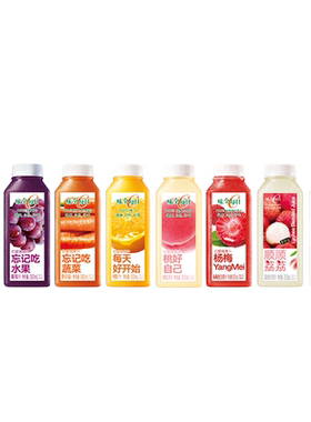 味全每日C果汁果蔬汁300ml*12瓶 橙汁葡萄汁组合