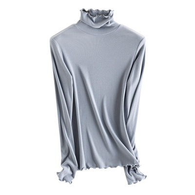半高领桑蚕丝发热打底衫秋冬新品