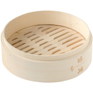 18cm小笼包蒸笼家用带盖竹制16cm商用竹编包子蒸笼20cm小号竹制