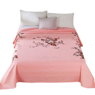 燕双飞/民光上海老式复古风中式一米八纯棉大牡丹花手工国民床单