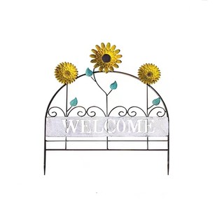 田园风向日葵花栅栏户外花园庭院围栏小院小篱笆复古铁艺花架装饰