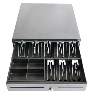 安隆钱箱收银机收钱盒子商用超市收款箱钱柜指纹独立用抽屉式带锁