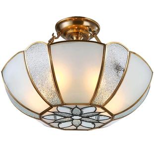 欧式主卧室灯婚房温馨浪漫 美式书房灯现代简约 创意复古全铜吊灯