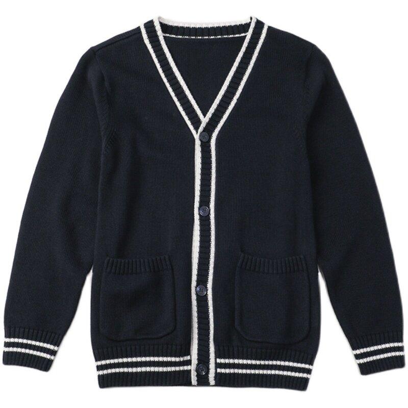 儿童毛衣背心校服纯棉男童女童