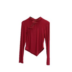 国风改良旗袍盘扣古典民族现代舞蹈形体训练功服装长袖艺考上衣女