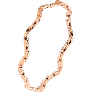 素圈戒指女时尚个性ins潮单调小众设计钛钢18k彩金食指尾戒小指环