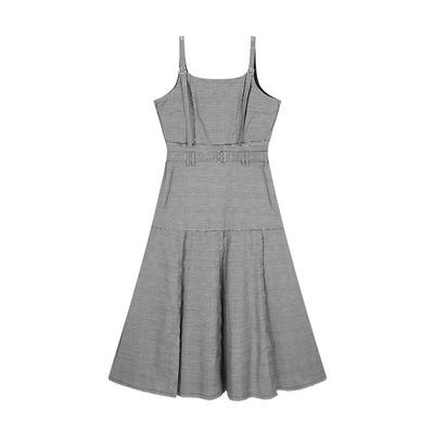 SLY 2024冬季新品气质淑女风腰带吊带长款连衣裙女030HAY33-4651