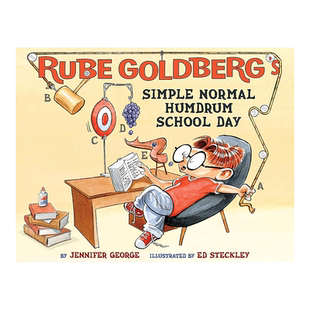 【现货】鲁布·戈德堡简单、正常、单调的学校日 Rube Goldberg's Simple Normal Humdrum School Day英文儿童绘本原版图书外版进