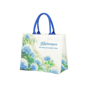 绣球花2025新款帆布包女上班通勤帆布手提袋子时尚外出帆布袋定制