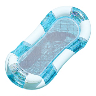 透明充气床垫游泳池漂浮床网纱躺椅水上浮排游泳漂浮神器水上躺椅