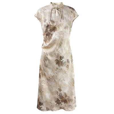 MISSCOCOON新中式改良旗袍缎面素雅连衣裙春夏