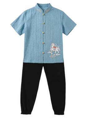男童中山装民国风新中式演出服