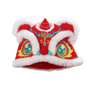 新年醒狮亲子卡通帽子保暖儿童帽国潮虎头龙头帽送礼春节2026新款