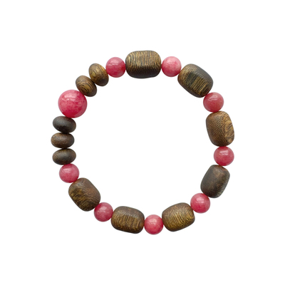 奇楠沉香天然蔷薇石男女同款手串