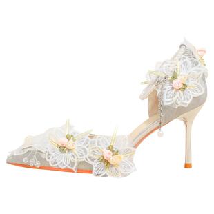 2025新款绿野仙踪高跟鞋女18岁成年礼鞋配裙子婚鞋水晶甜美细跟