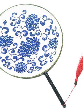 牡丹舞双面24厘米古典圆扇子团扇