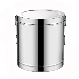 不锈钢陈皮茶叶储存罐家用圆形密封罐金属商用专用大容量储物罐子